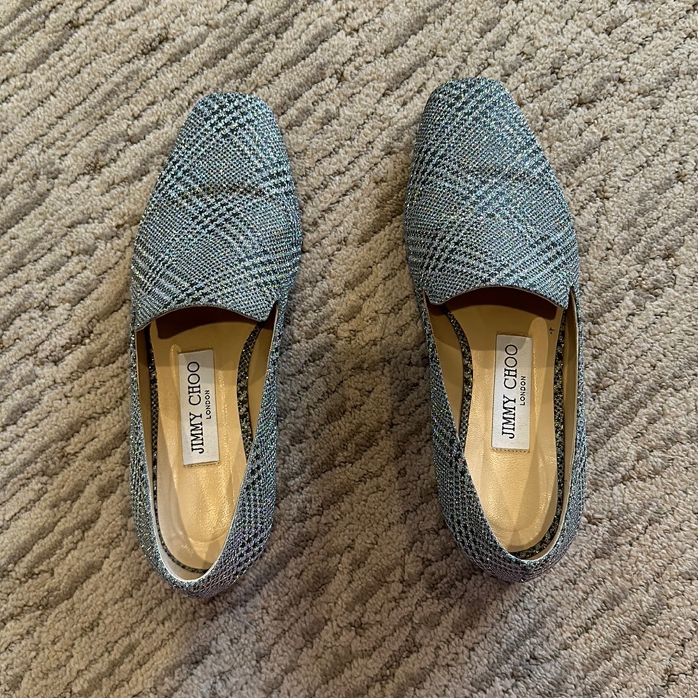 Jimmy Choo glitter loafer size 36 perfect condition